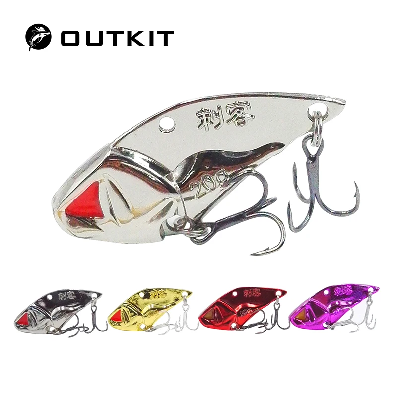 OUTKIT 2018 1 шт. 10 г/15 г/20 г металлическая блесна Рыболовная Приманка Crankbait Crank Bait Treble с 2