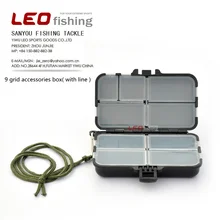 LEO небольшой квадратный рыболовный снасти гаджет 9 сетки аксессуары коробка с линией