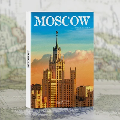 30 листов/набор путешествия по миру бумажная открытка поздравительная открытка городской пейзаж Открытка - Цвет: Moscow