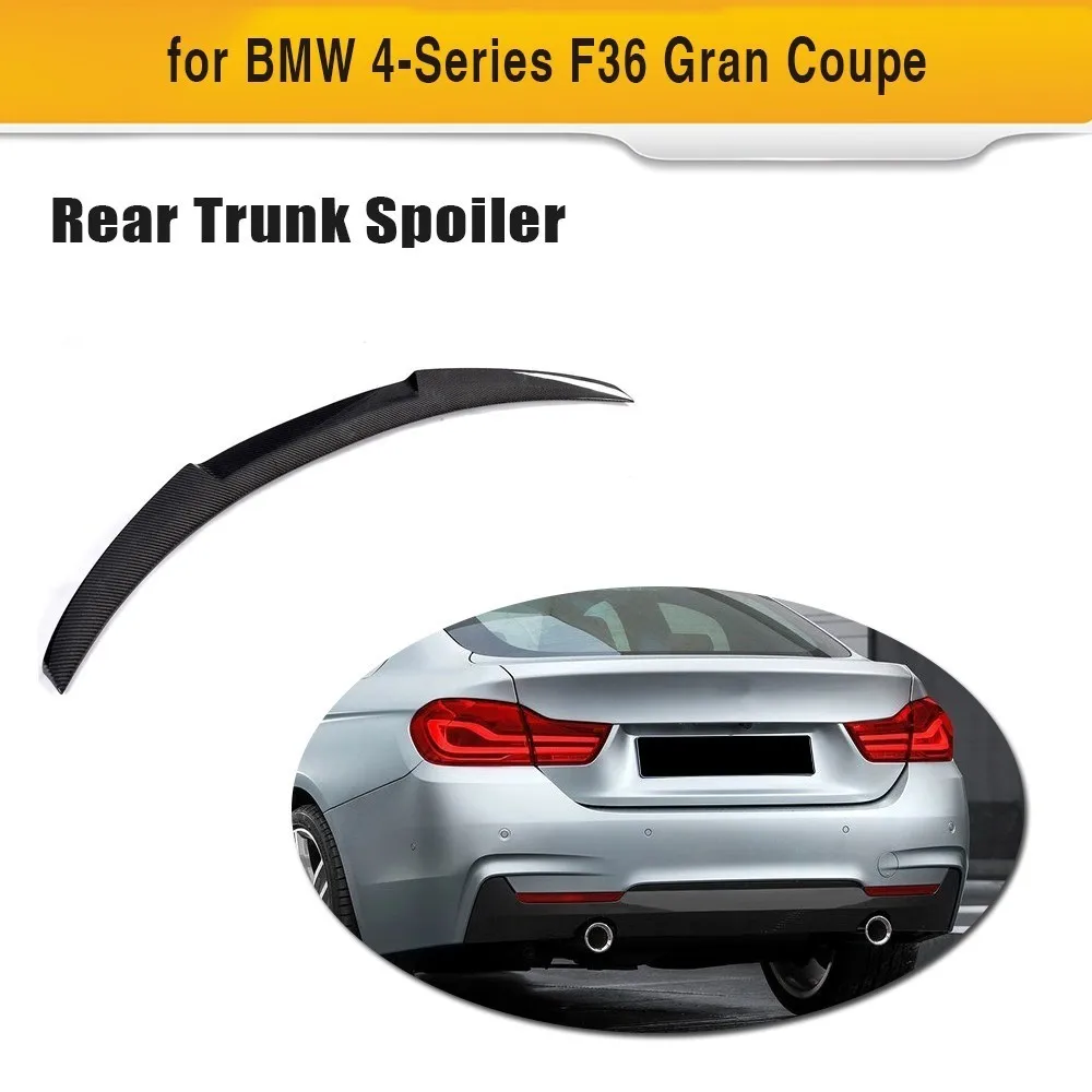 Car Styling Carbon Fiber Rear Trunk Spoiler Boot Lip Wing for BMW 4