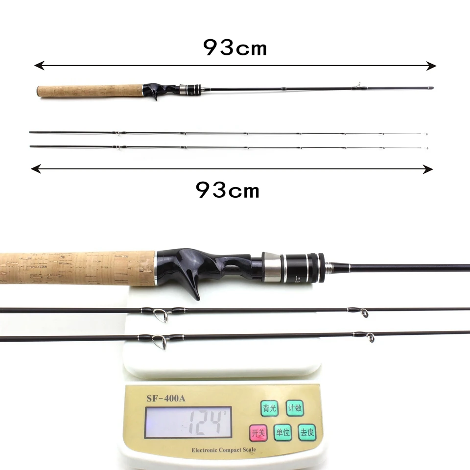 Light Fiação isca De pesca de Fundição de madeira pólo punho