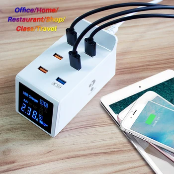 

Quick Charge 3.0 USB Charger 8A MobileTablet PC Universal Power Socket Fast Charging HUB Wall Adapter for Apple Huawei Samsung