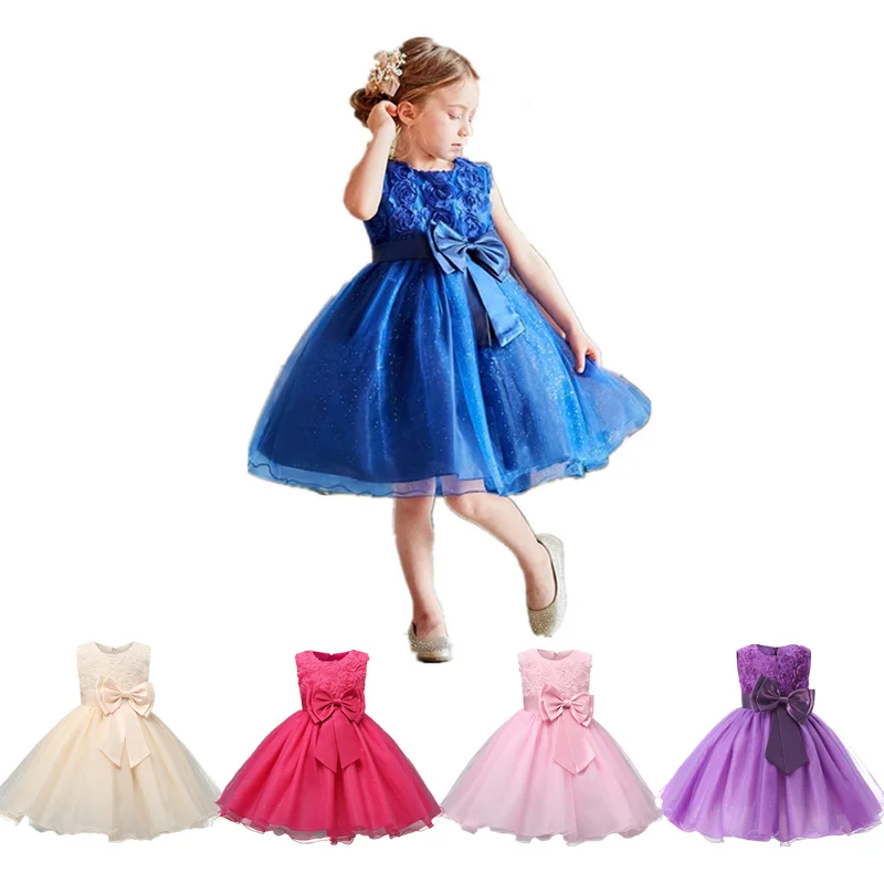 

Flower Girl Dress Formal 0-13 Years Floral Baby Girls Dresses Vestidos 8 Colors Wedding Party Children Clothes Birthday Clothing