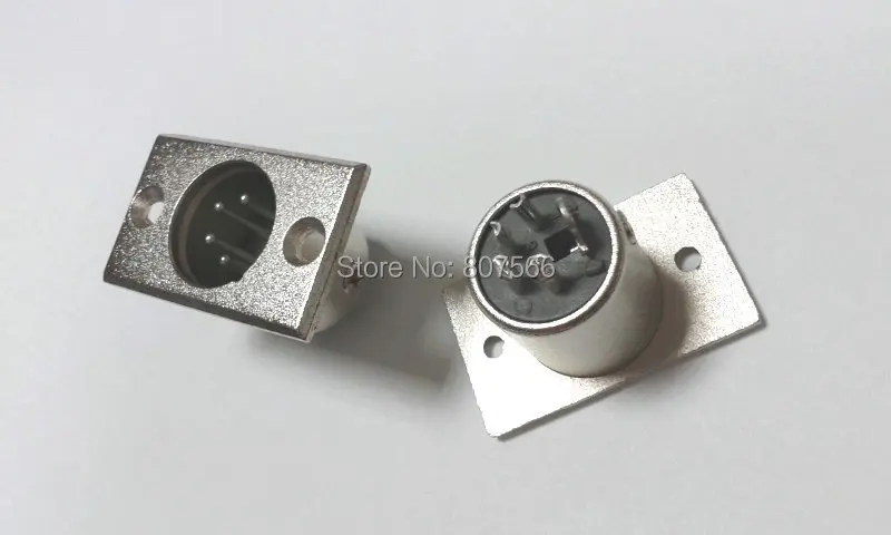 20 шт. металлический 4 контактный разъем XLR на шасси|connector panel|connector 20xlr connector pin |