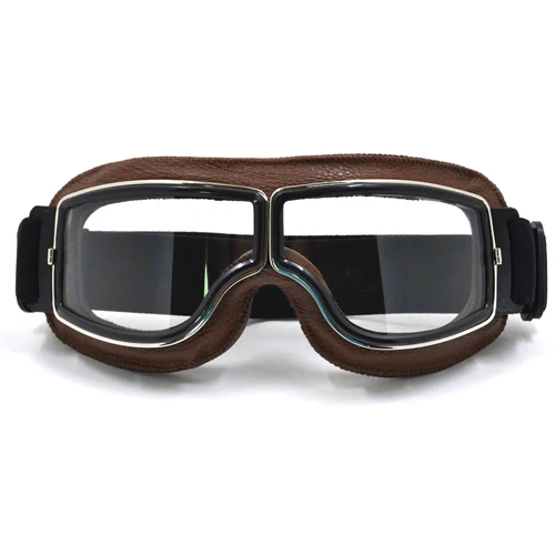 BJMOTO брендовые новые крутые очки для мотокросса, очки для мотоцикла, велосипедные очки, Круизер, стимпанк, ATV, велосипедные очки - Цвет: BN frame clear lens