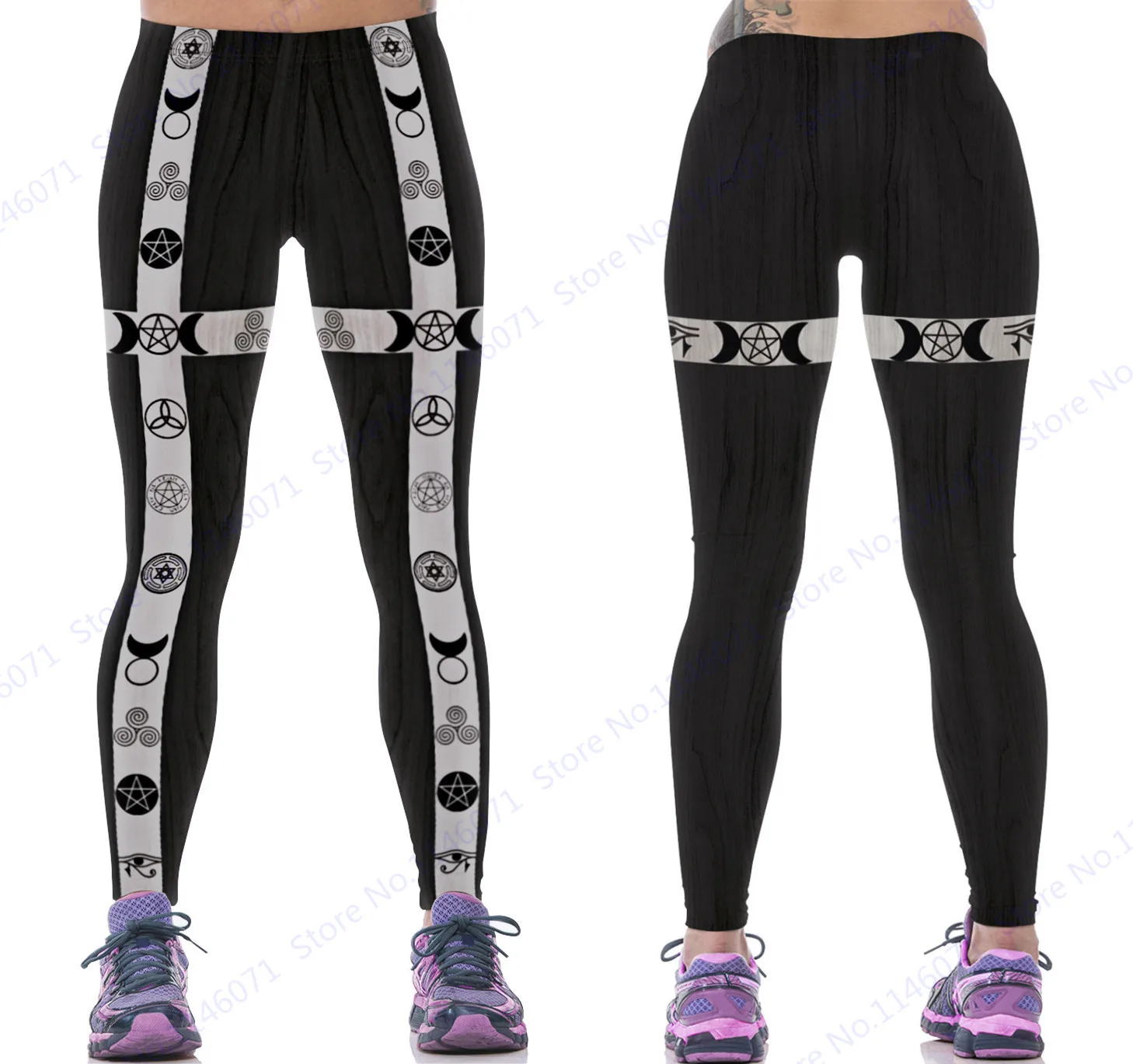 Game Of Throne Yoga Running Pants Black Stretchy Slim Gym Skinny Tights