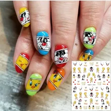 HANHYI серия HANYI-294 дизайн милые птицы и кошки крутые стикеры 3D на ногти nail Art Наклейка шаблон diy Инструменты для ногтей украшения