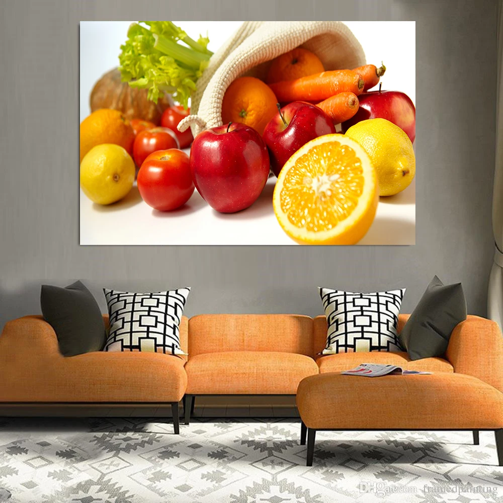Кухонные картины с фруктами, печать на холсте, настенные картины, пищевая живопись, современная картина из 5 частей, куадро, декорацион, салон лимон, скандинавские - Цвет: Светло-серый