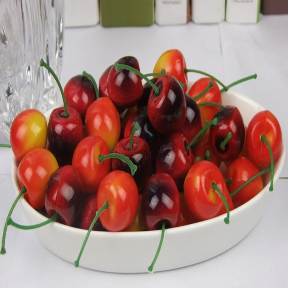 

10PC/Lot Artificial Fruits Simulation Cherry Simulation Fruit Shooting Prop Fake Fruit Decoration Fruit Shop Decoration