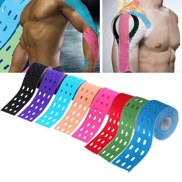 1pc Punch Kinesiology Tape 5cmx5m Breathable Elastic Sports