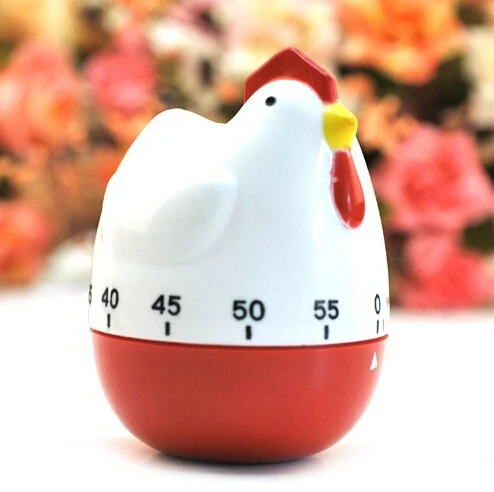 

60 Minutes Cute Hen Style Kitchen Timer Dial Timing Controler Mechanical Countdowner Reminders Alarm Clock Free Shipping