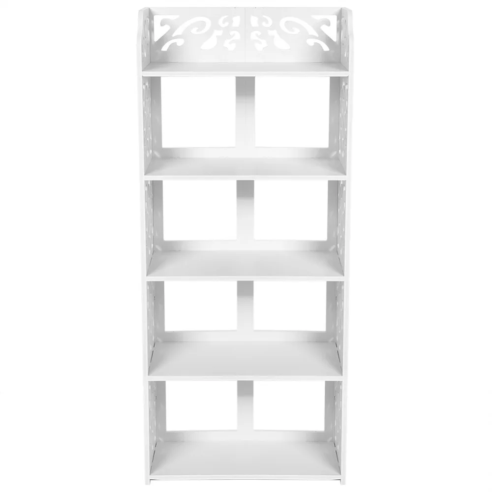 

5 Tiers White Hollow Out Shoe Rack Stand Storage Organiser Shelf