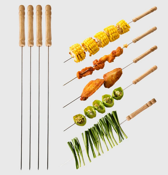 Buy 12PCS BBQ Barbecue Skewer Roast Stick Stainless