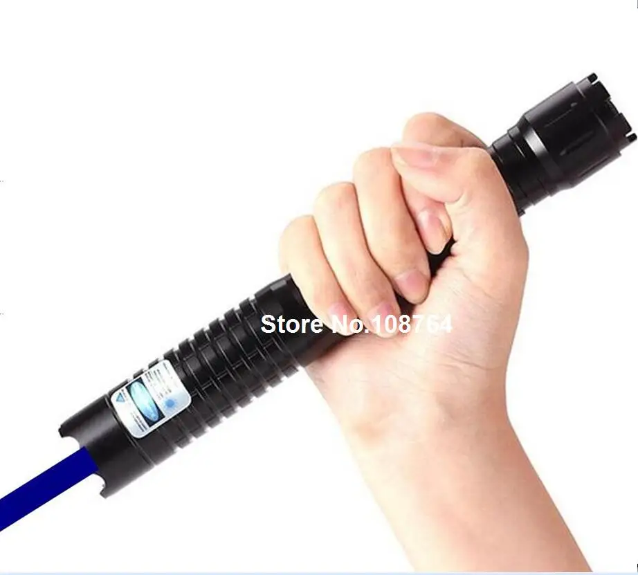 

Blue Laser Pointers 500000m 450nm Burning Match/Dry Wood/lit Candle/,Burn Cigarettes SOS ,Camping Signal Lamp Hunting