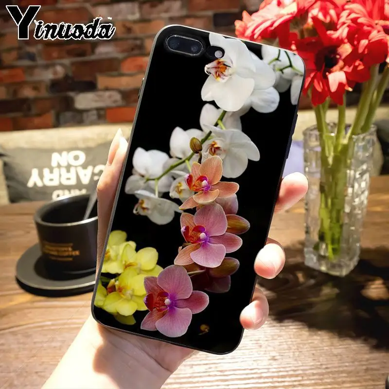 Yinuoda цветы орхидеи красочные Роскошные модные 2D чехол для телефона для iPhone 7plus X 6 6S 7 xs max xr 8 8Plus 5S 11pro чехол - Цвет: 5