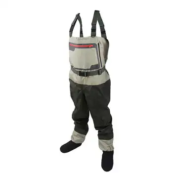 Outdoor Fly Fishing Stocking Foot waterproof and breathable trousers Overalls chest waders with one buckle accidently rope kits Outdoor Fly Fishing Stocking Foot waterproof and breathable trousers Overalls chest waders with one buckle accidently rope kits