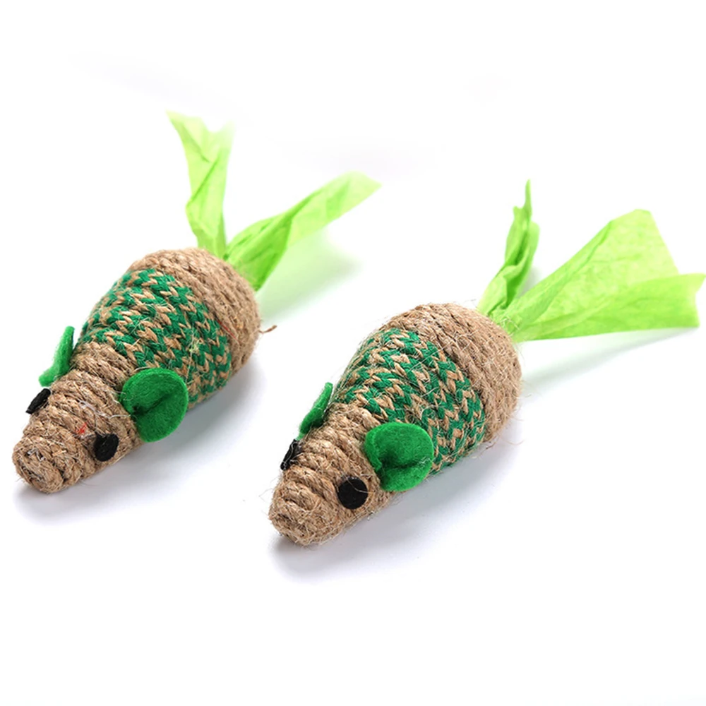 Забавные игрушки для Cat поддельная мышь игрушка из сизаля питомец весело