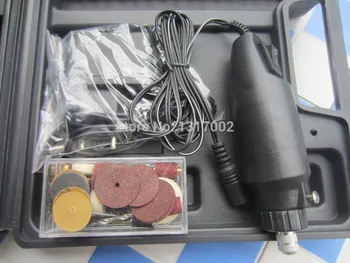 

Free Shipping dental finishing drilling grinding burnishing polishing tool kit with plastic case, jewelry dremel rotary motor