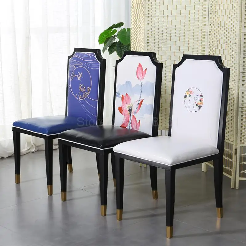 New Chinese Chair Hotel Restaurant Box Theme Classical Simple Hot Pot Restaurant Light Luxury Hotel Dining Chair 4 Starting