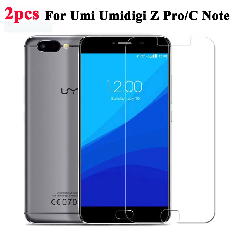 

2PCS Tempered Glass for UMI Z 5.5'' Case 9H 2.5D Anti-Explosion Scratch Proof Screen Protector Film for Umi Umidigi Z Pro/C Note