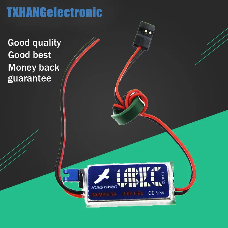 Hobbywing 5V 6V switchable HOBBYWING RC UBEC 5V 6V 3A Max 5A Lowest RF