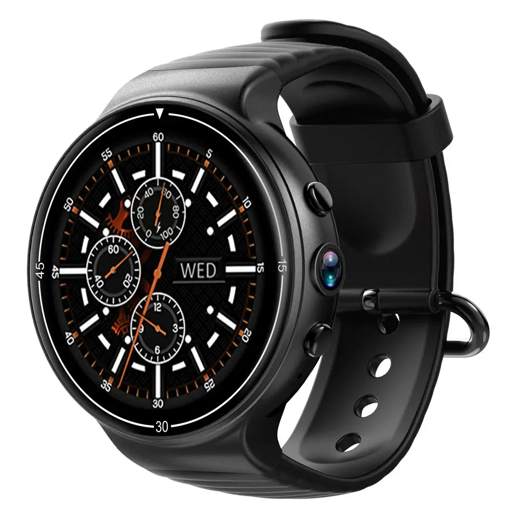 Новые 4G Смарт-часы Android 5,1 I8 AMOLED дисплей экран gps wifi Bluetooth smartwatch монитор сердечного ритма PK Z28 LEM X LEM7 I7 H5 - Цвет: black