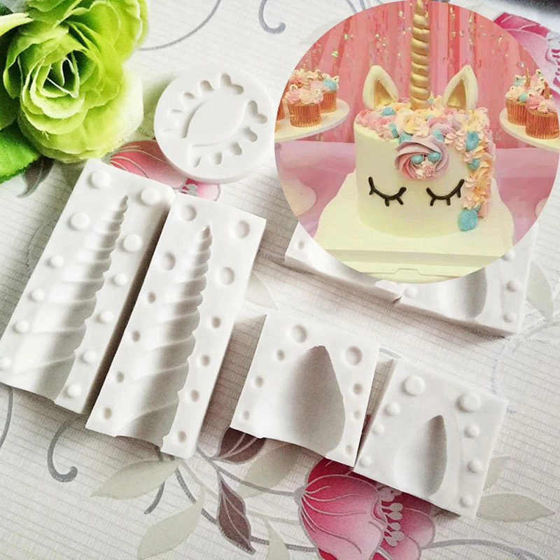 3D Unicorn Baby Birthday Silicone Cake Mold Fondant Sugarcraft Mould Baking Tool