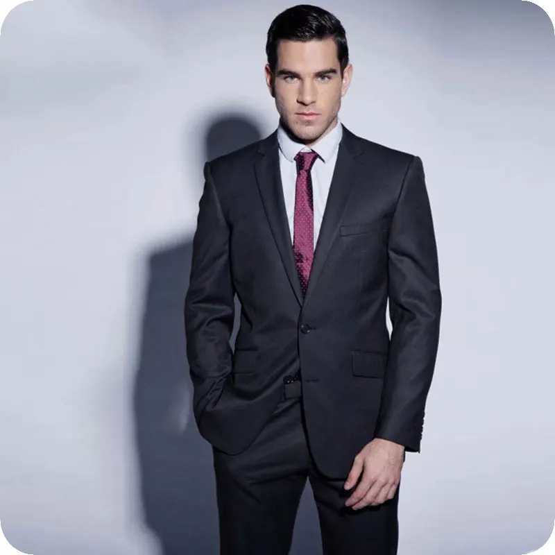 

Black 2019 Slim Fit Business Men Suits For Wedding Bridegroom Groom Costume Prom Formal Tailored Tuxedo Best Man Blazer 3 Pieces