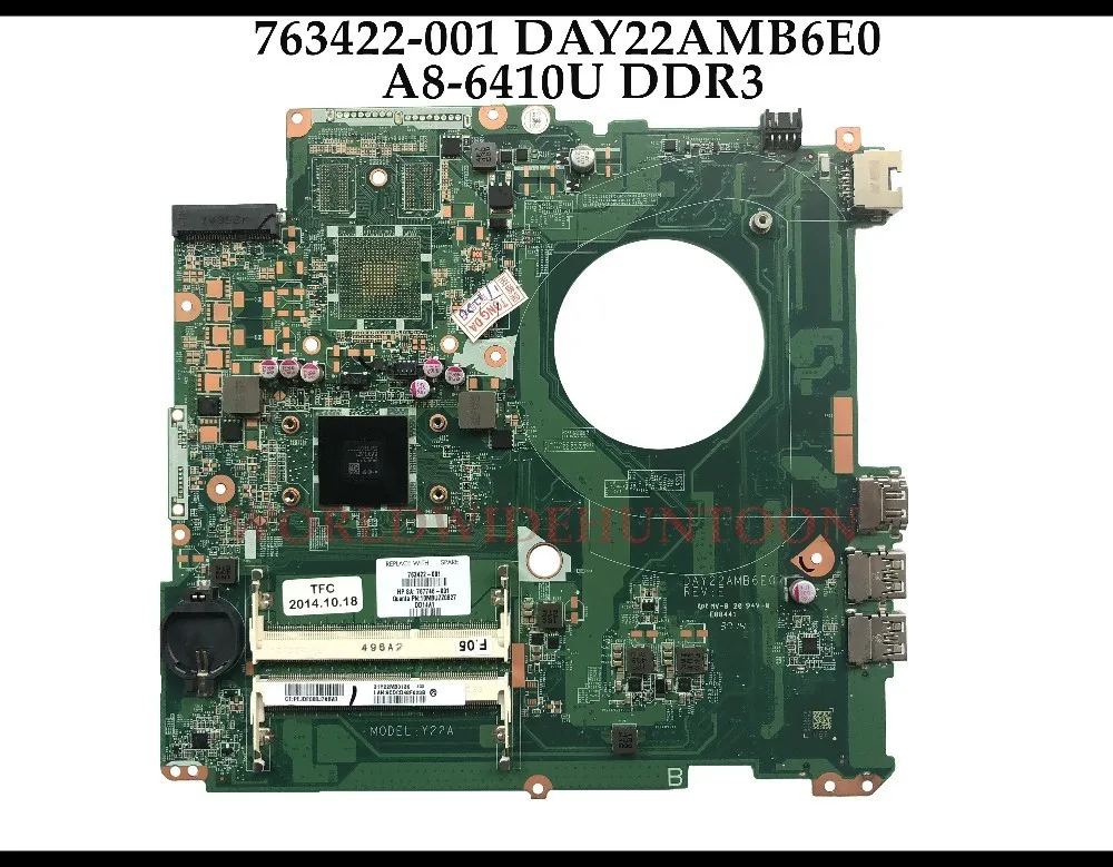 Материнская плата DAY22AMB6E0 для ноутбука HP Pavilion 17-F 17-F000 AMD 763422-001 DDR3 100% полностью