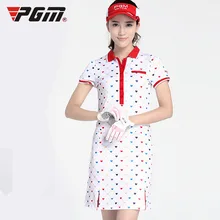 Pgm Для женщин печатных платье летняя юбка из эластичного материала с Фитнес Гольф юбка леди из дышащего хлопка теннисное платье Быстросохнущие шорты платье D0372