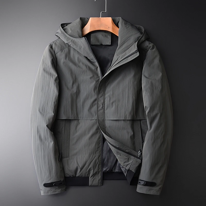 Minglu ветрозащитные мужские куртки армейский зеленый роскошный ткань высокой плотности мужские куртки и пальто плюс размер 4xl добавить толстой мужской одежды