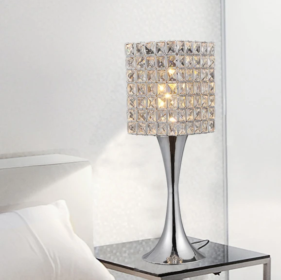 Crystal table Lamp suppore LED E27 Modern Sconce crystal lamps foyer lamps shade Home Decor Luminaire