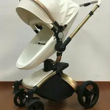 Детская коляска для бега из искусственной кожи с высоким видом, детская коляска для путешествий, Детская Коляска-трость, 3 в 1 с автомобильным сиденьем