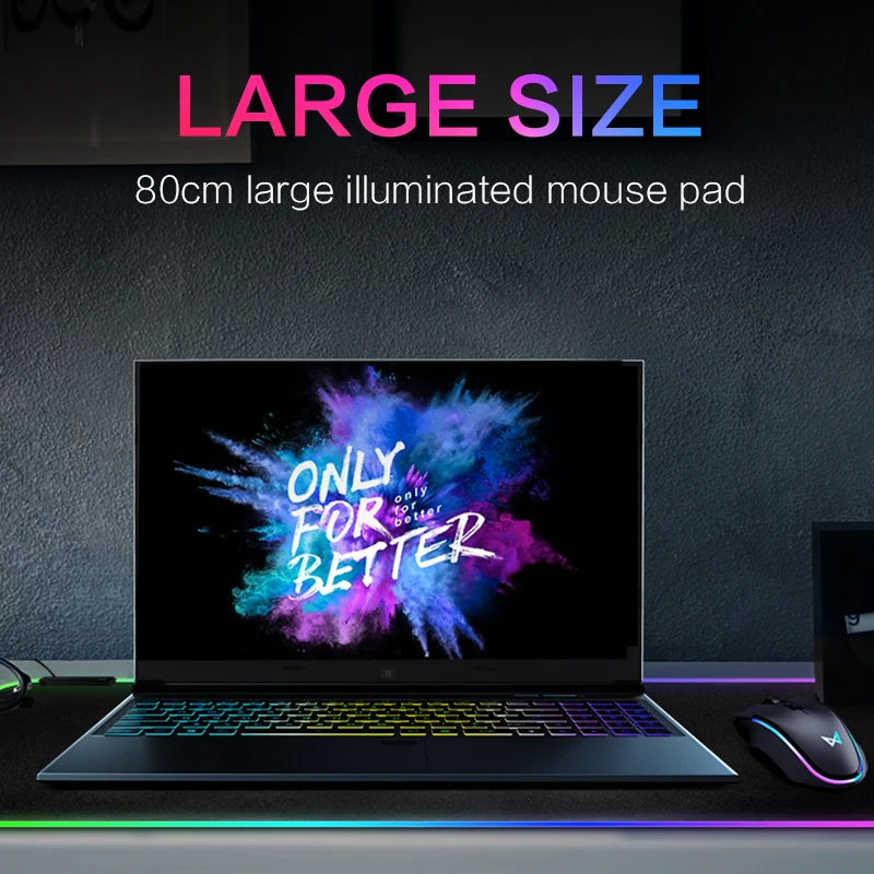  Large LED RGB Mouse Pad USB Wired Lighting Gaming Gamer XL Mousepad Keyboard Mat For Computer Overw