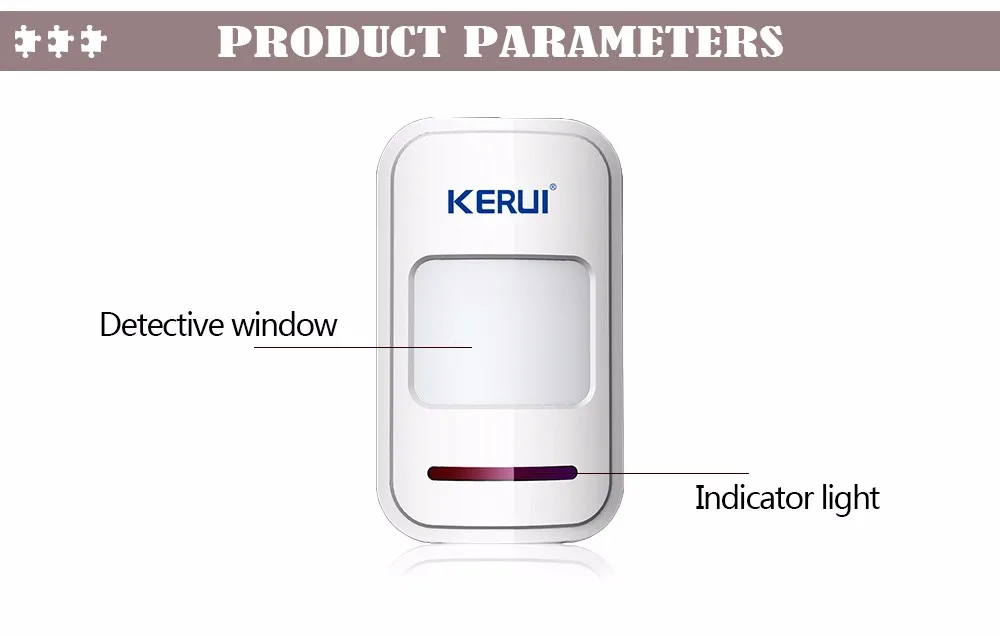 Inteligente sem Fio Detector de Movimento para Alarme sem Fio Kerui Lote P819433mhz Detector Pir Gsm Pstn Auto Dial Home Security 5 Pçs - 3 Fio Detector PIR Detector de Movimento Para