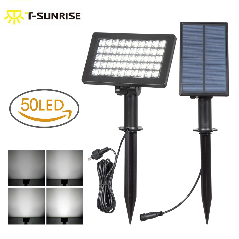 T Sun 50 Led Bright Solar Spotlights Separate Panel Solar Spotlights Separate Panel