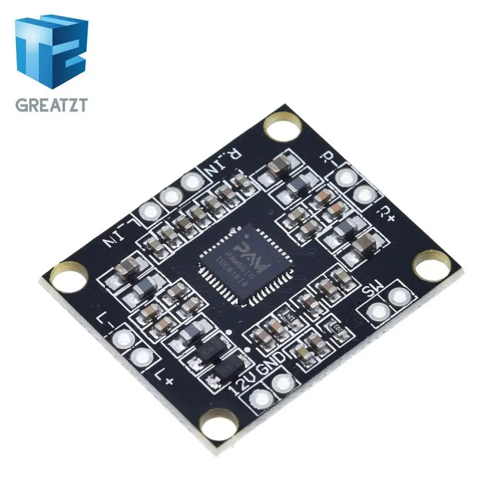Плата цифрового усилителя мощности GREATZT PAM8610 2x15 Вт двухканальная стерео мини