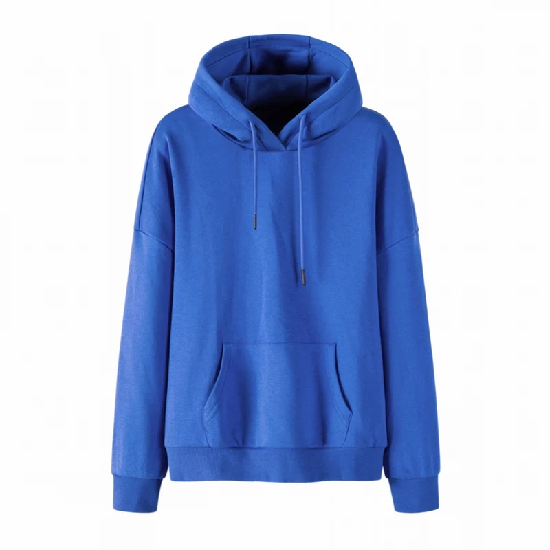 SEMIR толстовки пары весенние женские с капюшоном молодежная мода длинный рукав тонкий срез весна и осень cec голова волна женщины - Цвет: blue