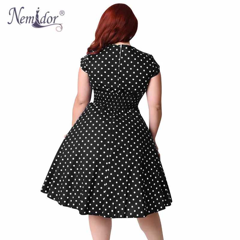 Nemidor Plus_Size_1950s_Style_Polka_Dot_Swing_Dress  (5)
