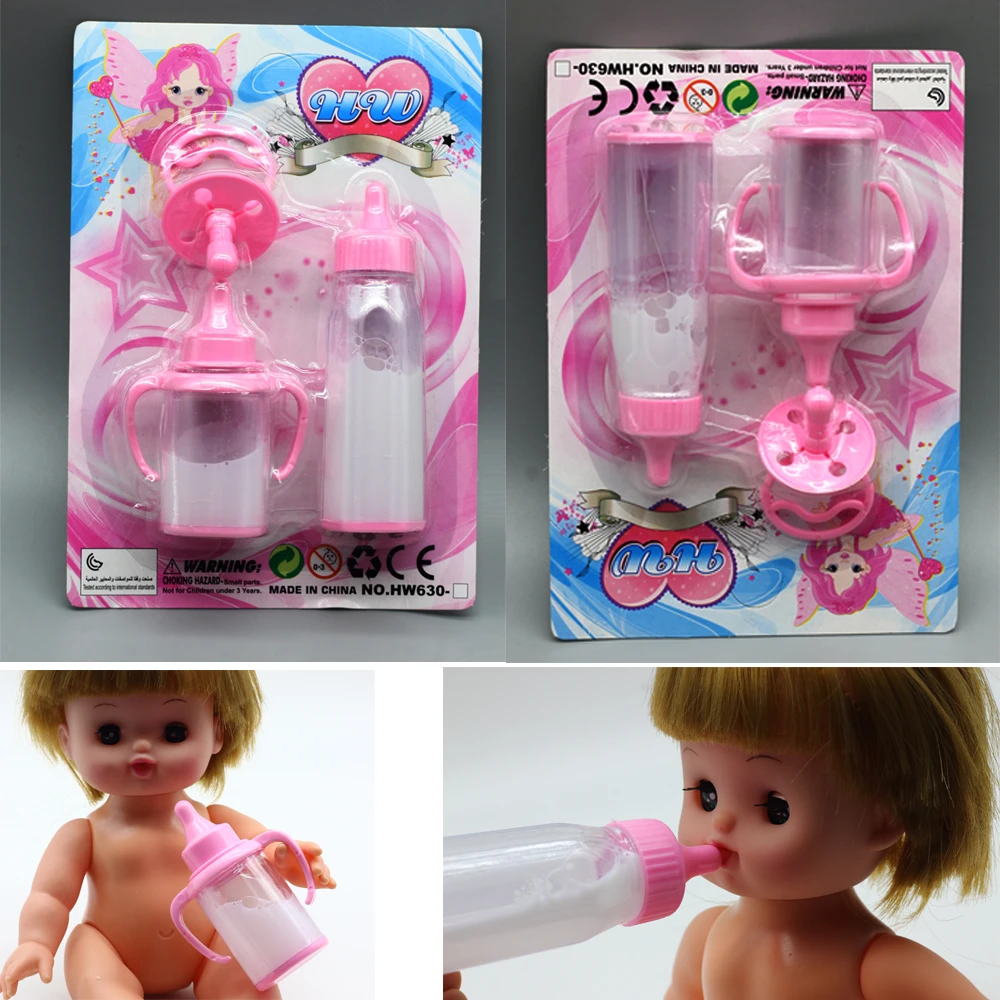3pcs/set Magic mike bottle baby doll feeding bottle feeder nipple for