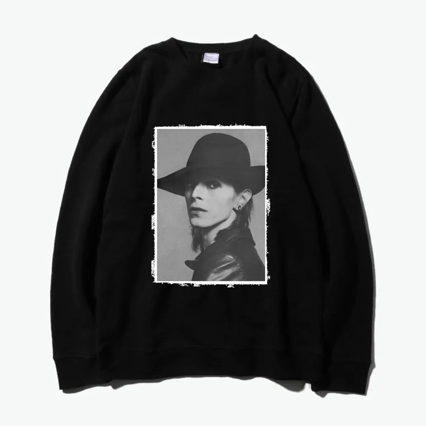 

david bowie life on mars patchwork design o neck sweatshirt