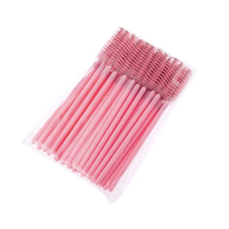 All Pink Разноцветные кисти для туши для ресниц, палочки для наращивания ресниц, одноразовые кисти, палочка для ресниц, мини-кисти для макияжа, косметический инструмент - Handle Color: All Pink