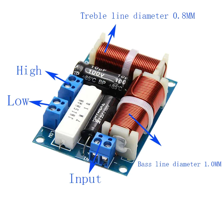 Tenghong 2 шт. 2 Way кроссовер 80W 4/8Ohm Hi-Fi аудио в виде книжной обложки Динамик доска твитер басовый Динамик Универсальный Автомобильный делитель частоты