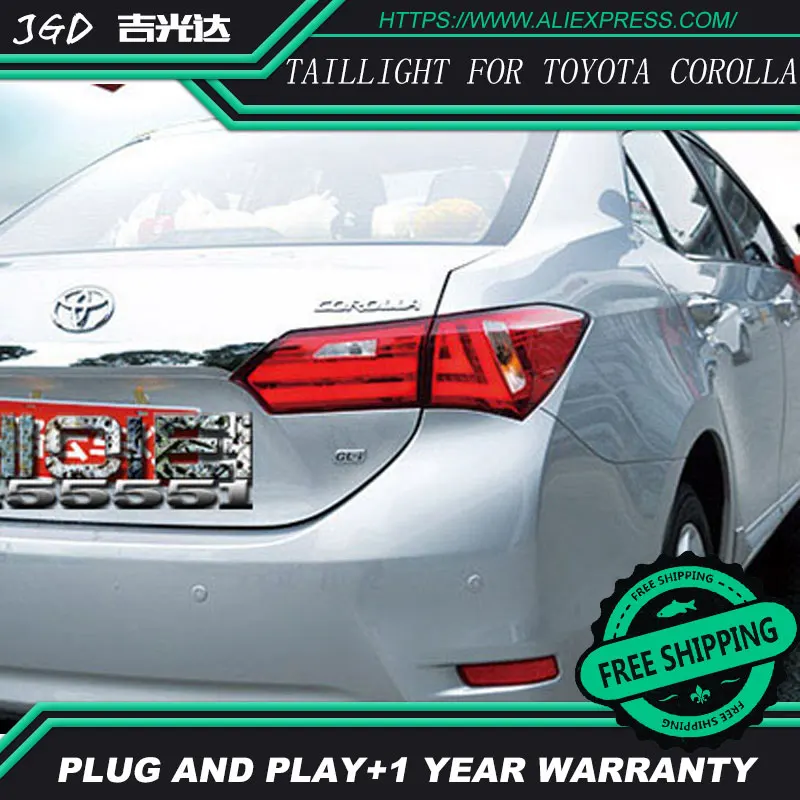 Car Styling tail lights for Toyota Corolla 2014 LED Tail Lamp rear
