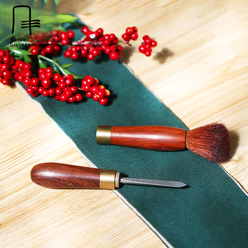 Tea Cutters Tea Pen Teapot Brush Wood Pinceis Tea Pot Brushes Mane