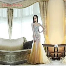 2016 meerjungfrau Abendkleid Schatz Sleeveless Bodenlangen Mit Kristall und Pailletten Prom Kleider Vestido de Festa Kleid