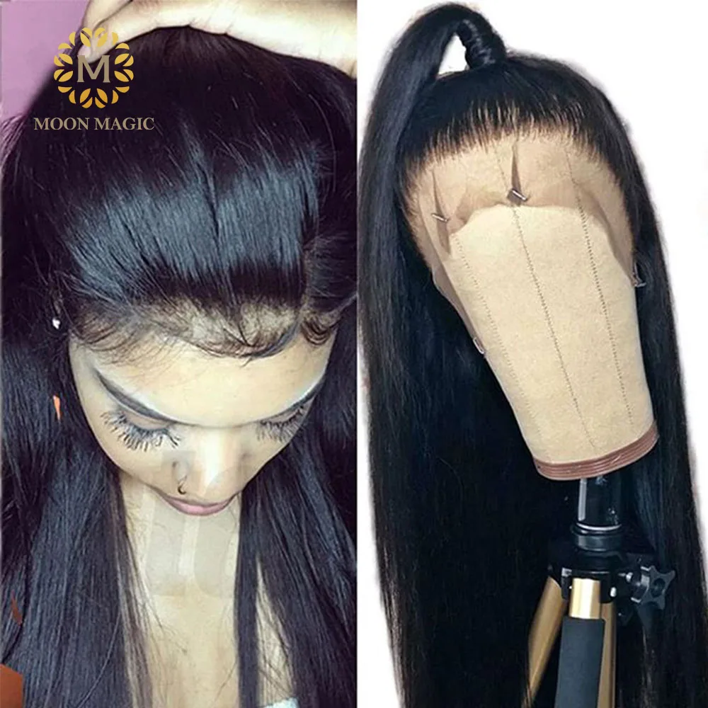 360 кружевных фронтальных париков предварительно выщипывается с волосами младенца 180% плотность высокой плотности прямые бразильские виргинские волосы 360 кружева фронтальной