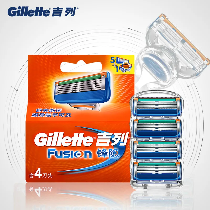 

Gillette Fusion Men 5 Layer Shaver Razor Blade Professional Brand Manual Safety Shaving Blades Set Replacement Head For Men