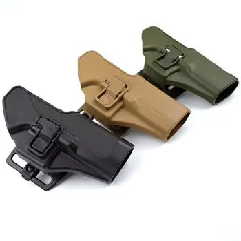 

Black Green Sand Tactical Compact Handgun Quick Draw Right Hand Gun Holster w/ Paddle Waist For Glock 17 19 22 23 31 32