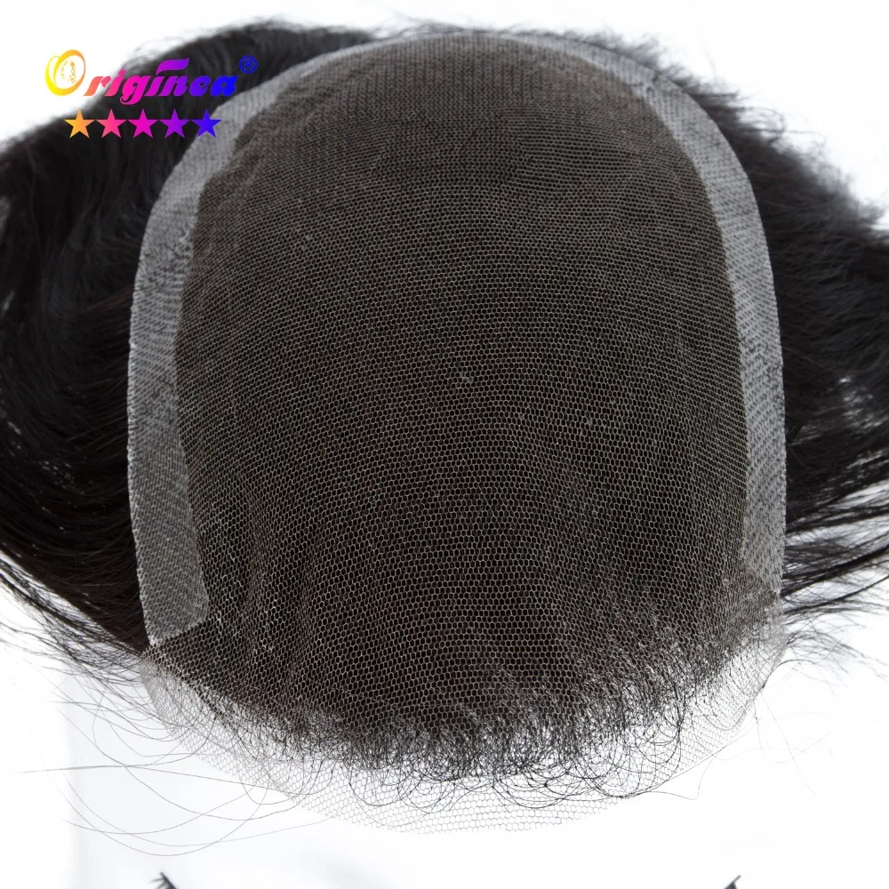 Originea Men's Toupee 6 inch Hair Pieces 100% Remy Human Replacement System for Men Net Base Size 12x19 cm/14x21 cm | Шиньоны и